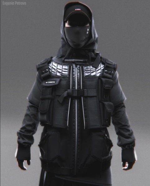 MD235时尚赛博工装风格服装男装衣服