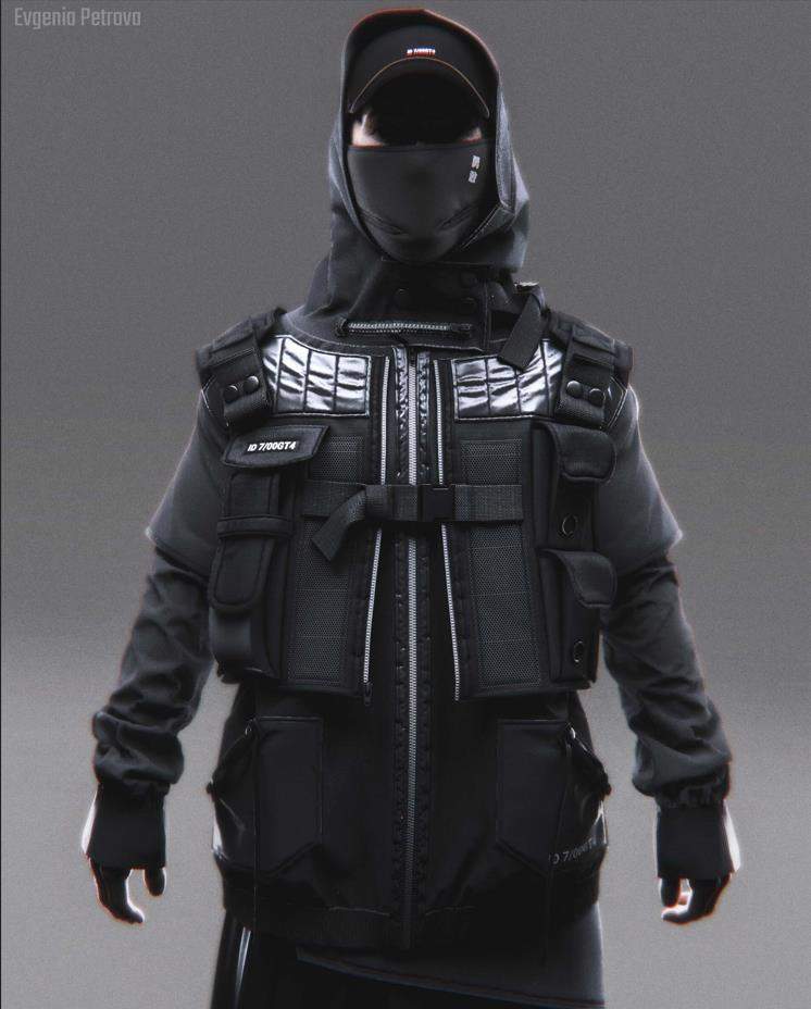 MD235时尚赛博工装风格服装男装衣服