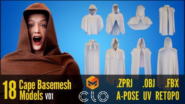 MD251披风魔法风格斗篷模型