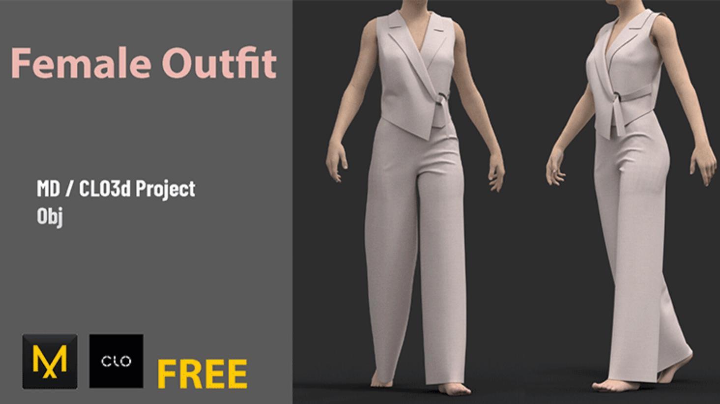 MD269女性休闲宽松小西服套装