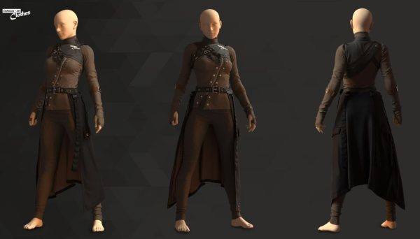 MD283中世纪风女刺客披风套装服装