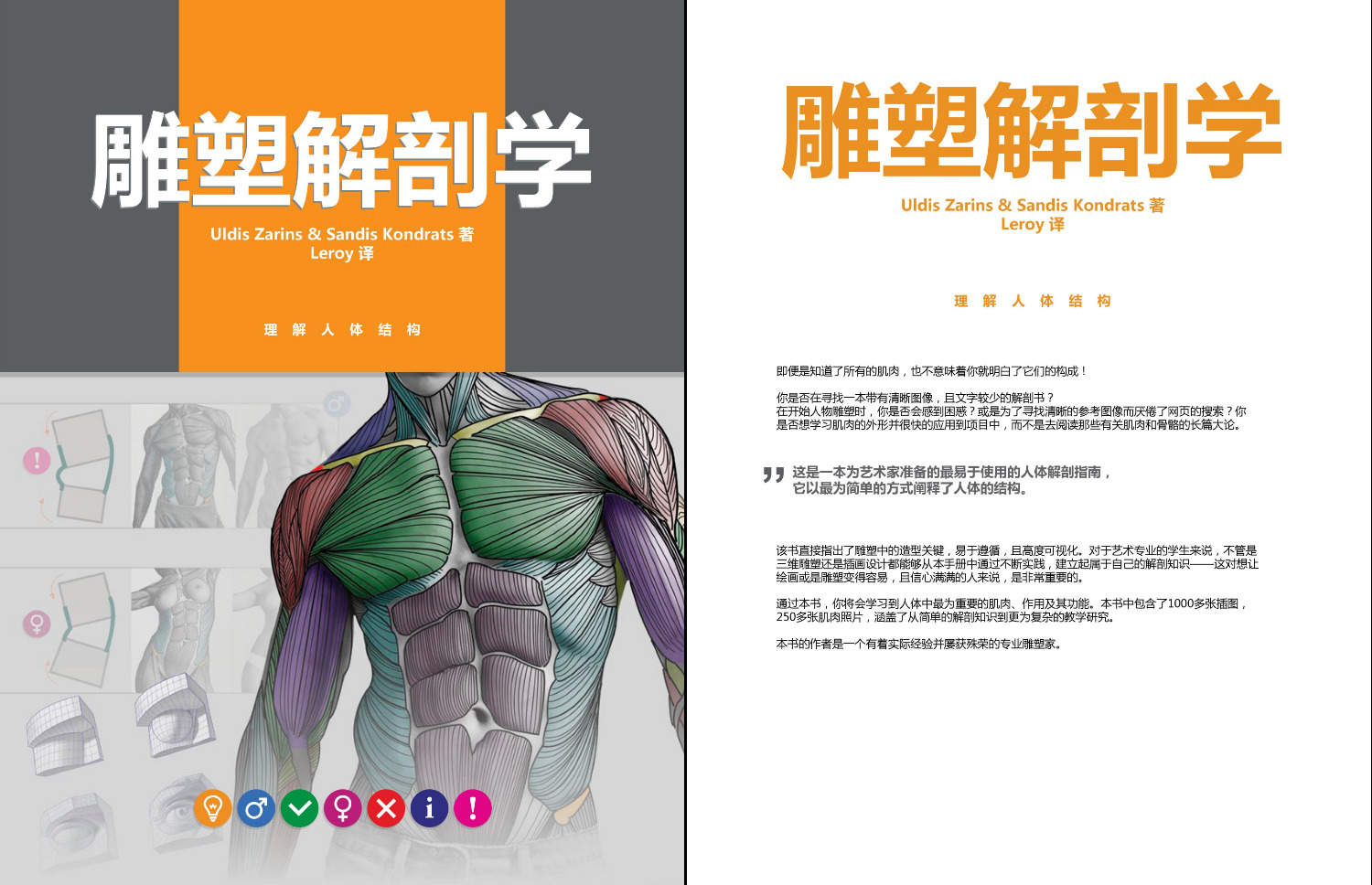 雕塑解剖学中文版人体结构肌肉艺用设计参考资料01