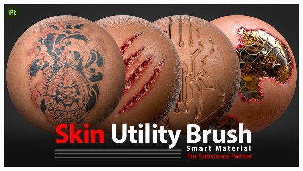 sp材质242纹身伤口疤痕疹子痘痘科幻赛博皮肤智能材质