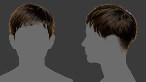 Xgen毛发06男人男士短发头发模型