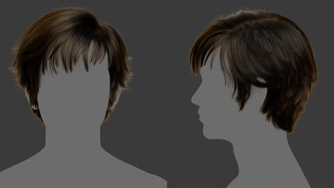 Xgen毛发07男性男士短发头发模型