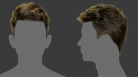 Xgen毛发09男性男士欧美短发头发模型