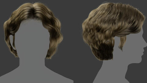 Xgen毛发11男性男人欧美短发卷发头发模型