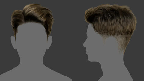 Xgen毛发02男人男性短发头发模型