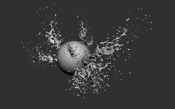zbrush331水花液体飞溅水珠水流露珠雕刻笔刷zbp