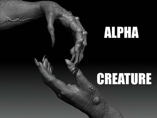 zbrush337科幻生物动物僵尸皮肤alpha笔刷