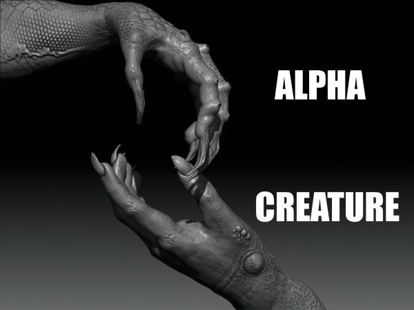 zbrush337科幻生物动物僵尸皮肤alpha笔刷
