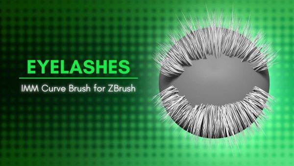 zbrush343卡通写实眼睫毛IMM曲线雕刻笔刷zbp