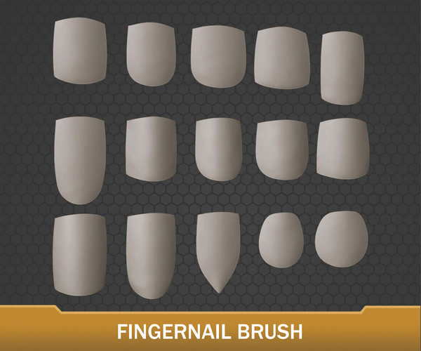 zbrush392-15款美甲指甲盖笔刷