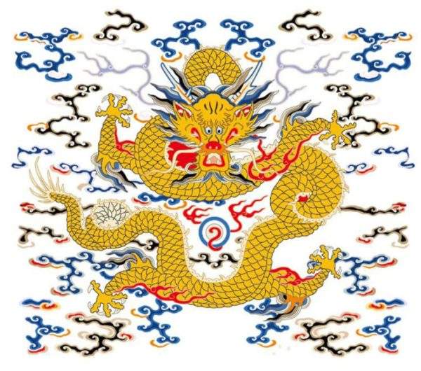 sp材质250-12种古代龙纹中国龙花纹矢量图案