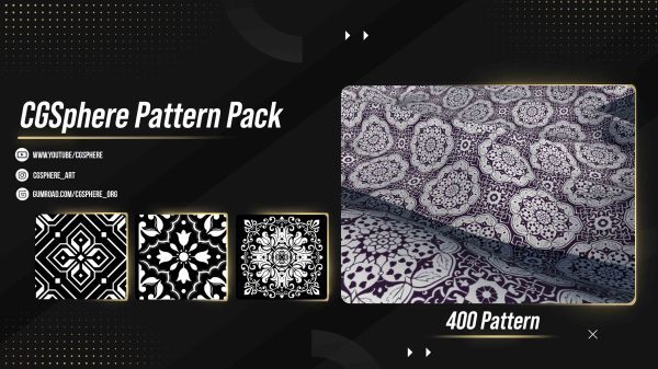 sp材质302-400张无缝布料花纹图案黑白遮罩Alpha贴图