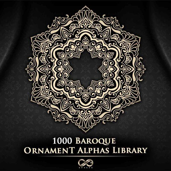 sp材质323-4740张巴洛克欧式装饰花纹合集Alpha贴图zbrush黑白高度图