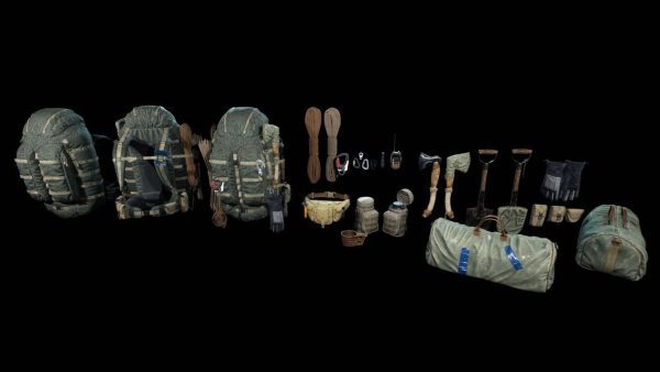 MD287-UE野外背包手套斧头麻绳道具户外露营生存装备套装