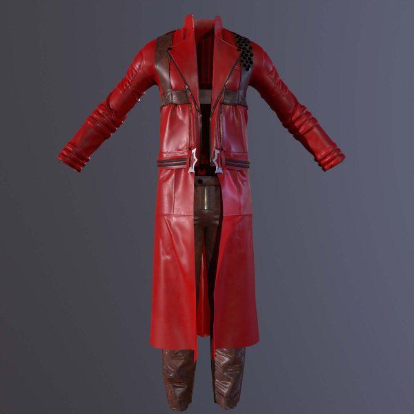 MD297CLO3d科幻赛博皮衣大风衣服装男士皮革外套皮大衣zprj