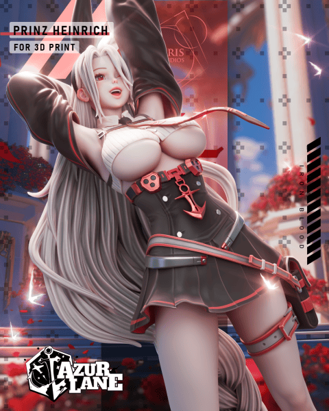 海因里希亲王《碧蓝航线》二次元手办打印模型01