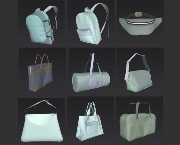 MD355-CLO3D男女公书包背包腰包挎包布袋子zpac