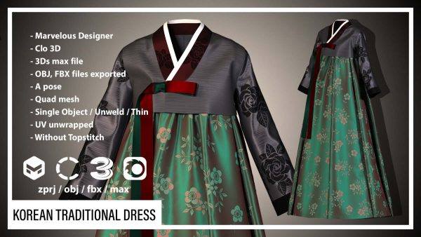 MD402-韩国传统宽大衣服长裙服饰装束