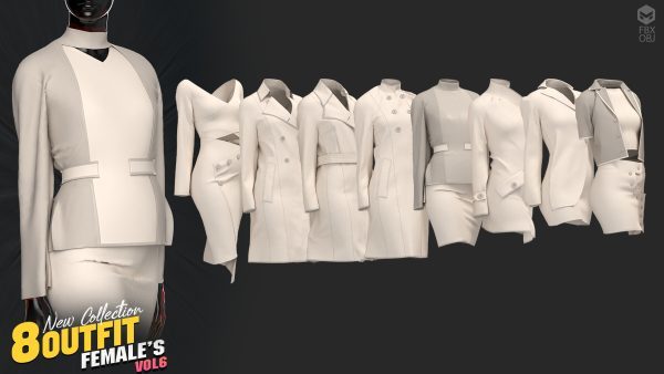 MD421-8款女式大衣短裙包臀裙制服日常工作套装