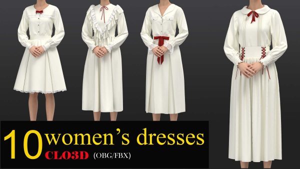 MD424-10件女式连衣裙长裙裙子