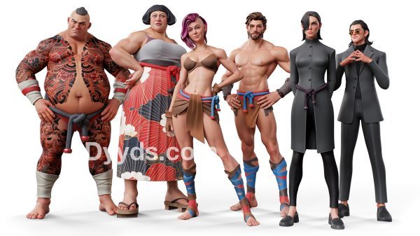 3Dscanstore精品6个风格化游戏人物角色模型04