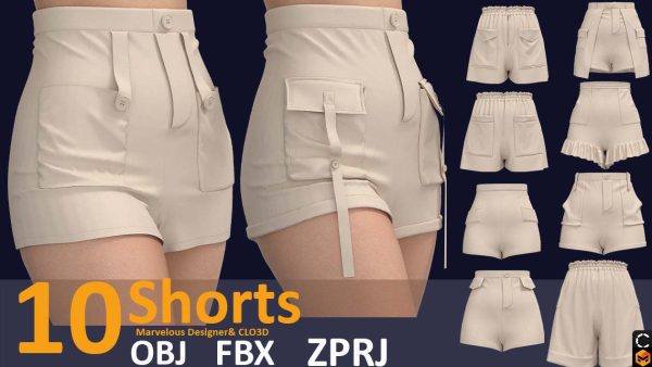 MD429-10款女式短裤裤子基础款