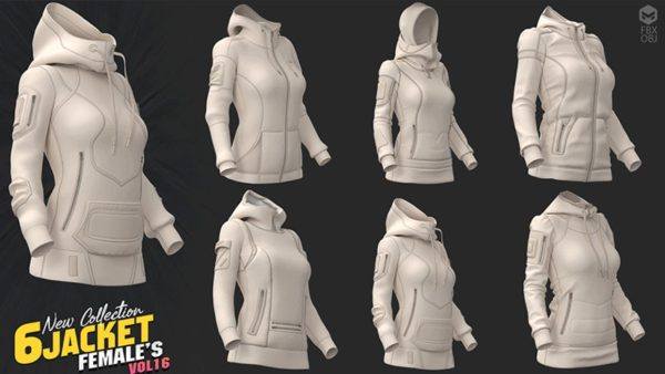 MD430-6款女装夹克衣服外套样板