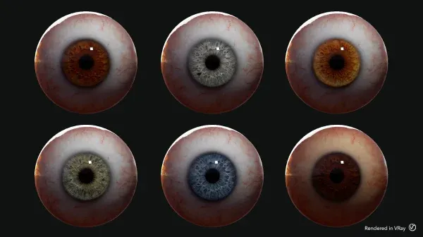 逼真的眼睛眼球模型-FlippedNormals Eye Kit-角色模型05