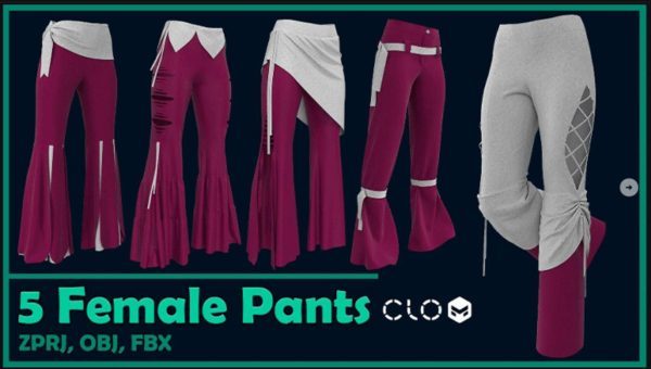 MD449-5款喇叭裤型女装长裤子