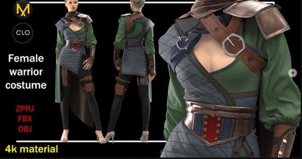 MD477-女武士风冒险战士服装套装