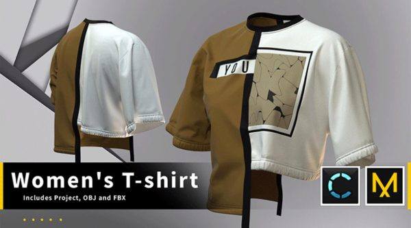 MD478-女装时尚拼接T恤短袖