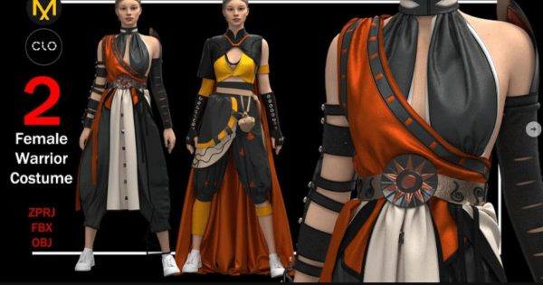 MD484-2款女战士装束衣服套装