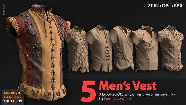 MD493-5款中世纪男士背心