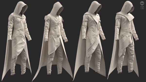 MD517-4款男性刺客潜行夜行服套装