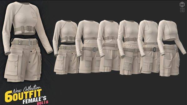 MD520-6款女装短裤子长袖套装时尚搭配