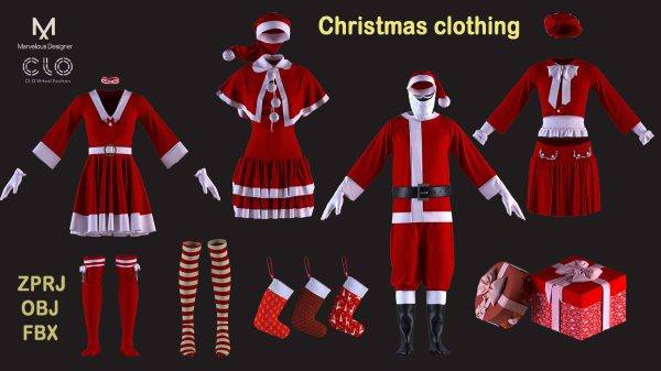 MD525-圣诞服节日主题套装袜子帽子礼物盒