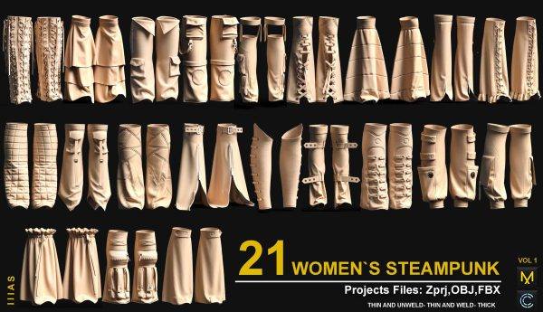 MD533-21款蒸汽朋克女装护腿裤子