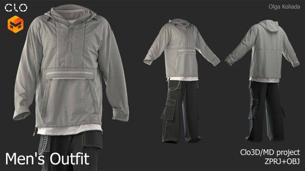 MD535-潮男卫衣裤子休闲套装