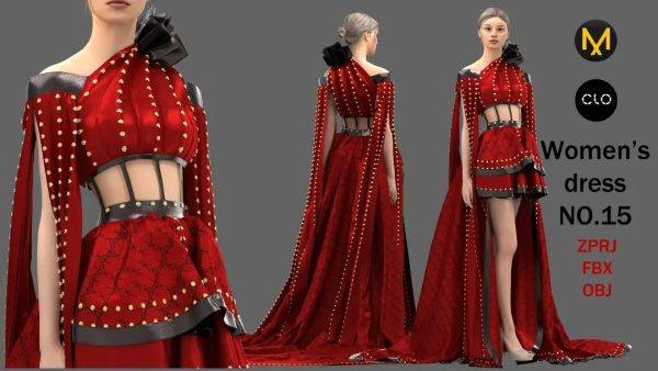 MD536-女式花边连衣裙长裙子礼服