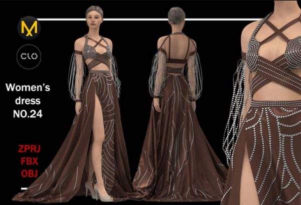 MD539-女式连衣裙子礼服长裙