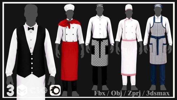 MD541-5款厨师服务员套装