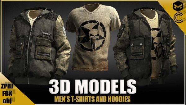 MD549-男士短袖衬衫连帽衫