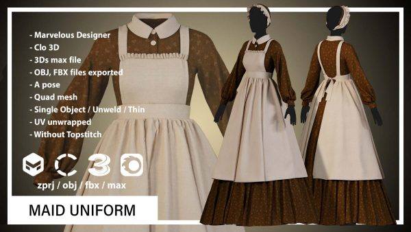 MD564-女仆连衣裙子制服长裙女佣裙装