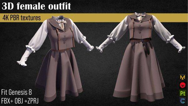 MD566-女式连衣裙子长裙校服制服