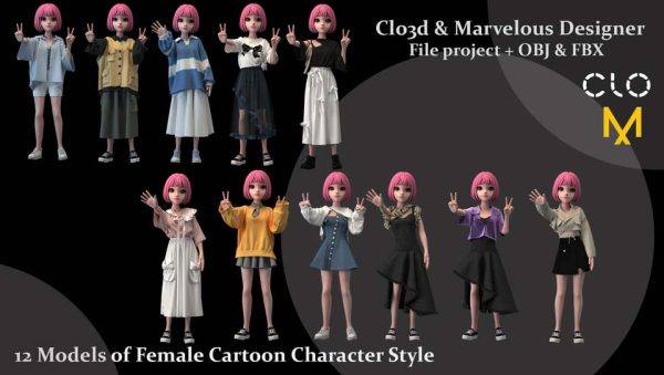 MD568-12款女性角色服装连衣裙子短裙长裙休闲套装