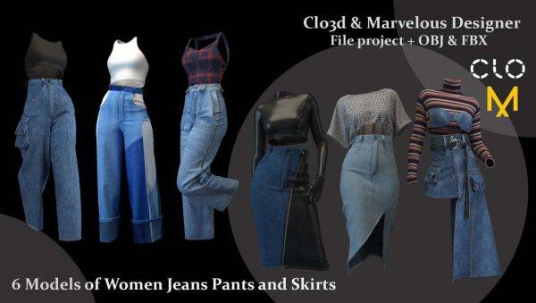 MD578-6款女士牛仔裤裙子长裤子