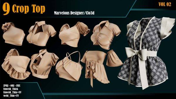 MD594-9件女士花边礼服上衣短袖服装